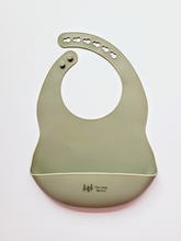 Load image into Gallery viewer, The Little Spruce silicone baby bib, wild sage
