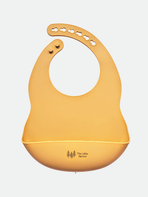 The Little Spruce silicone baby bib, honeycomb 